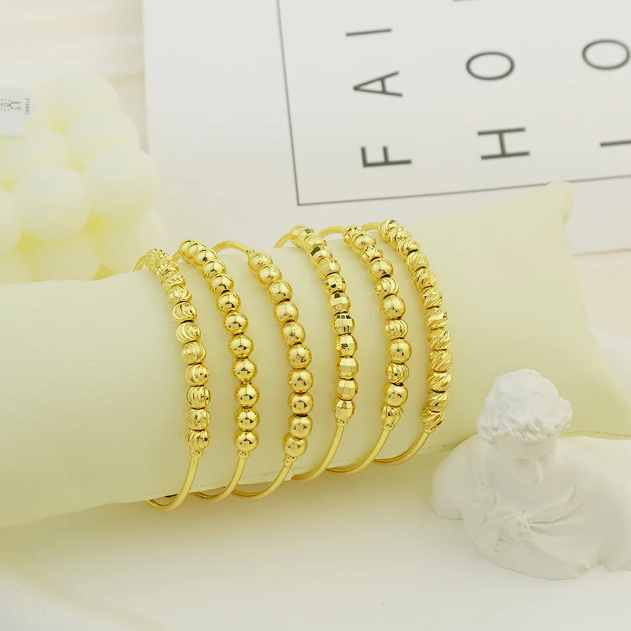 9999 gold Bohemian lightweight unique classic and fashionable bell lady's bracelet, geometric shape, gift for birthday party