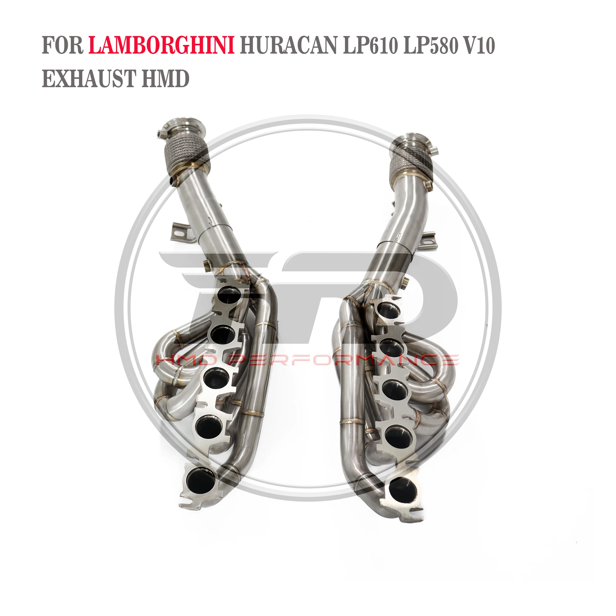 HMD Exhaust System High Flow Performance Catless Headers for Lamborghini Huracan LP580 LP610 Without Heat Shield OPF Version