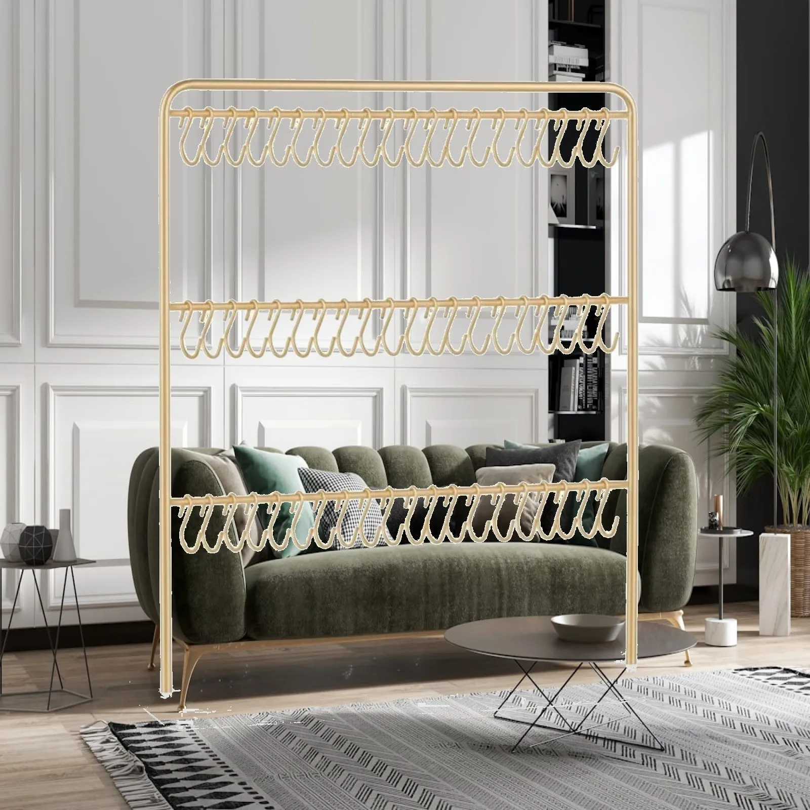 Metal Jewelry Display Stand Large Capacity Three Layer Organizer Storage Holder for Home and Shop Countertops