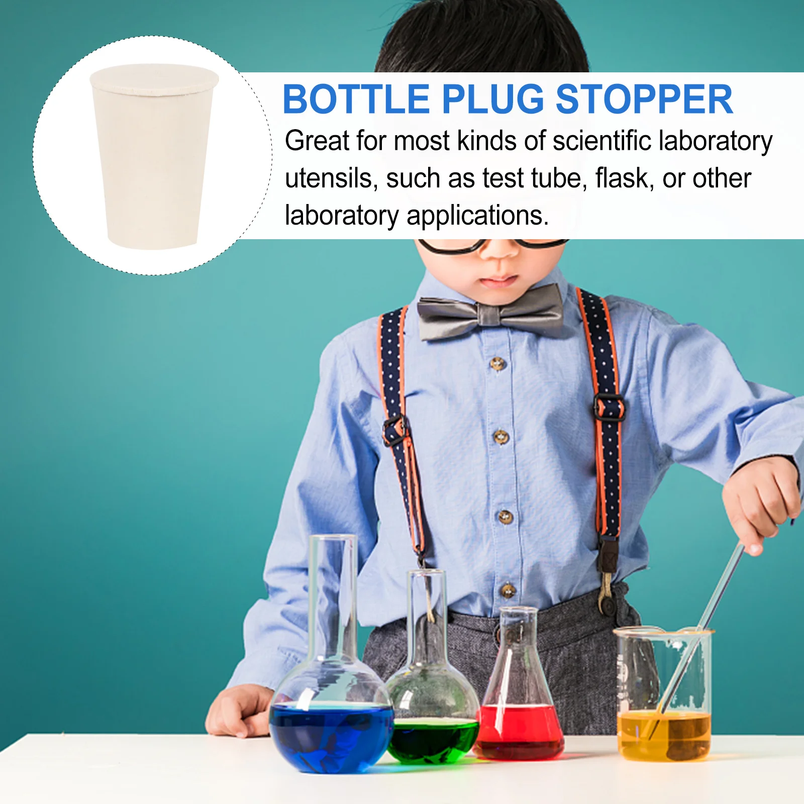 

50 Pcs Rubber Plug Blocker Stopper Tube Bottle Plugs Laboratory Tapered Flask Sealing Test Conical