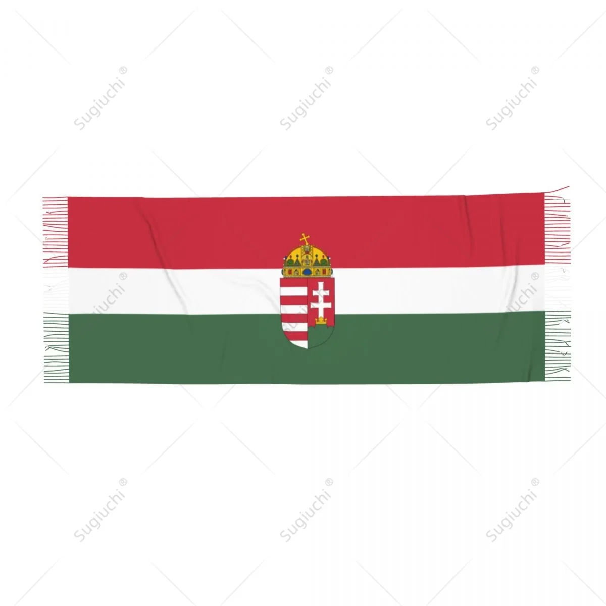 Hungary Emblem Flag Scarf Pashmina Warm Scarves Shawl Wrap Hijab Spring Winter Multifunction Unisex