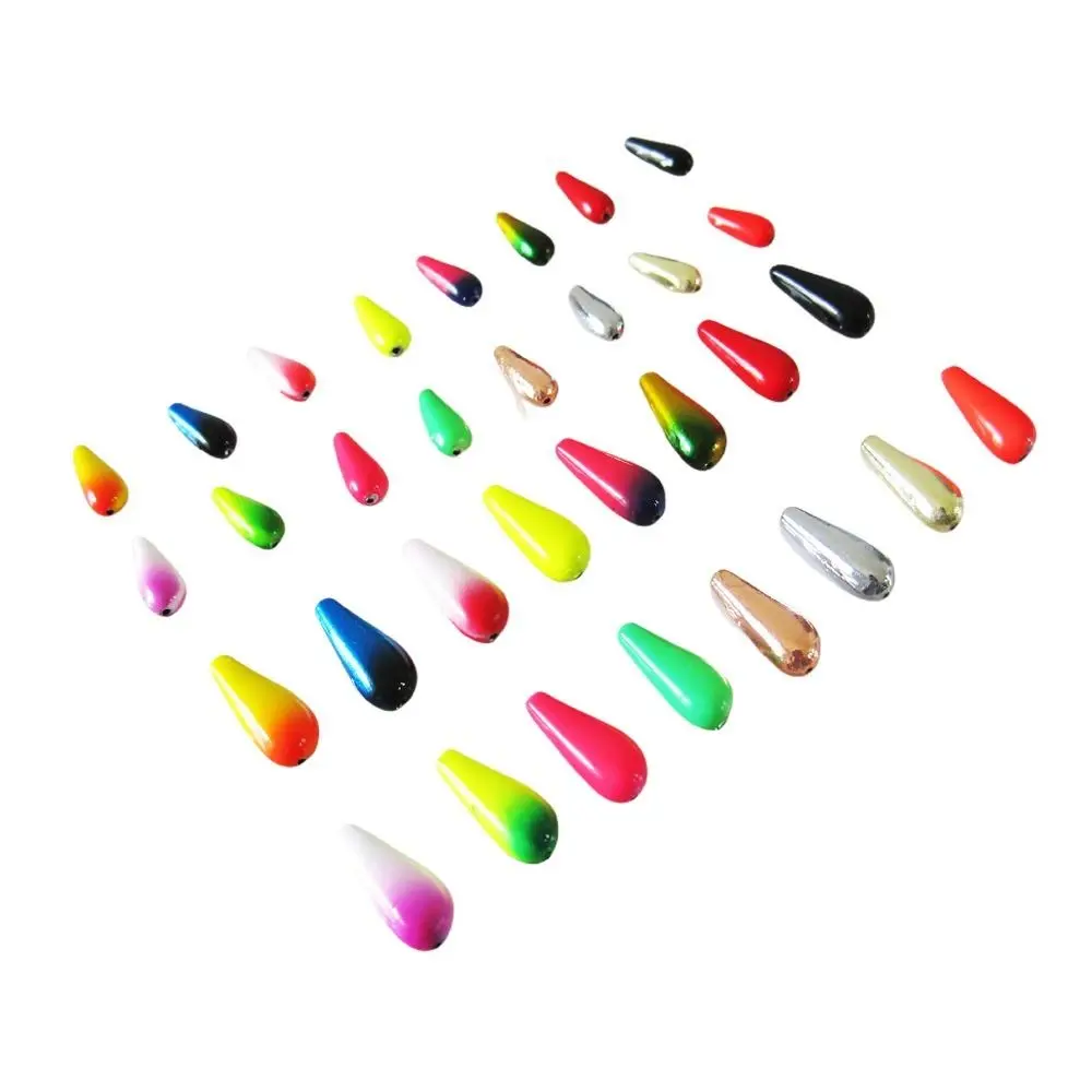 10pcs 10pcs Pack Fishing Beads 1.6g 5g Weight Hole Design Spinnerbait Making Supplies Metallic Finish Round Shape