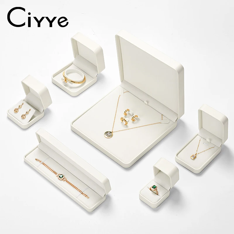 

Ciyye коробка для хранения ювелирных изделий из искусственной кожи, кольцо, серьги, ожерелье, кулон, браслет, коробка для хранения, дорожные свадебные украшения, реквизит для хранения подарков