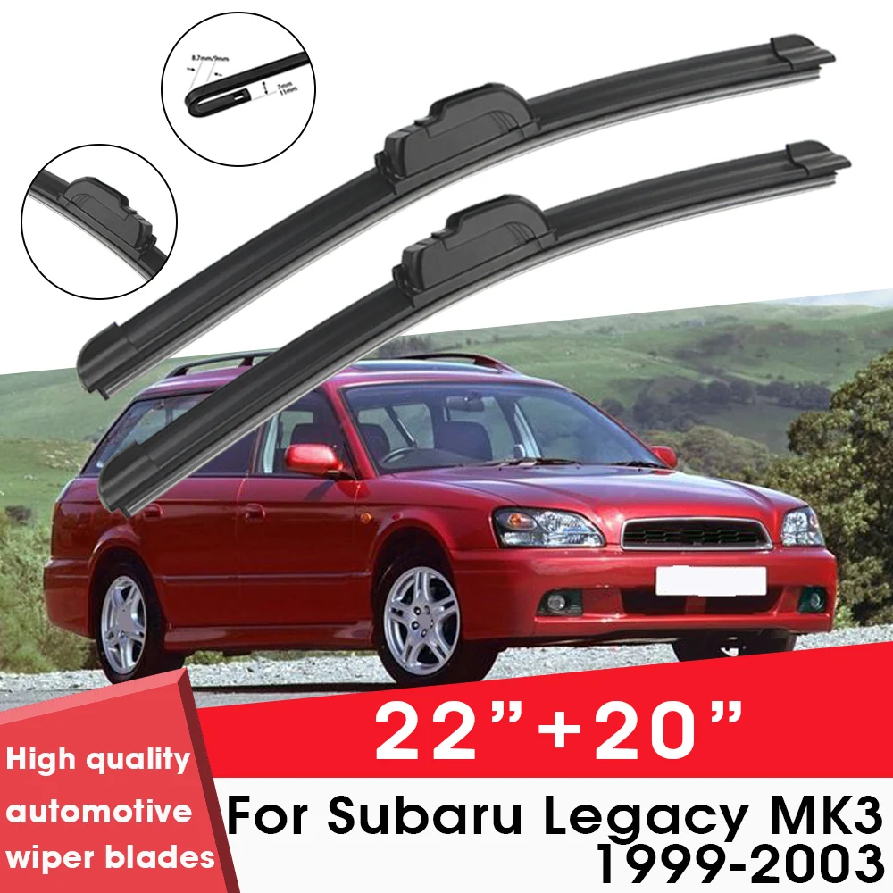 

Car Wiper Blade Blades For Subaru Legacy MK3 1999-2003 22"+20"Windshield Windscreen Clean Rubber Silicon Cars Wipers Accessories