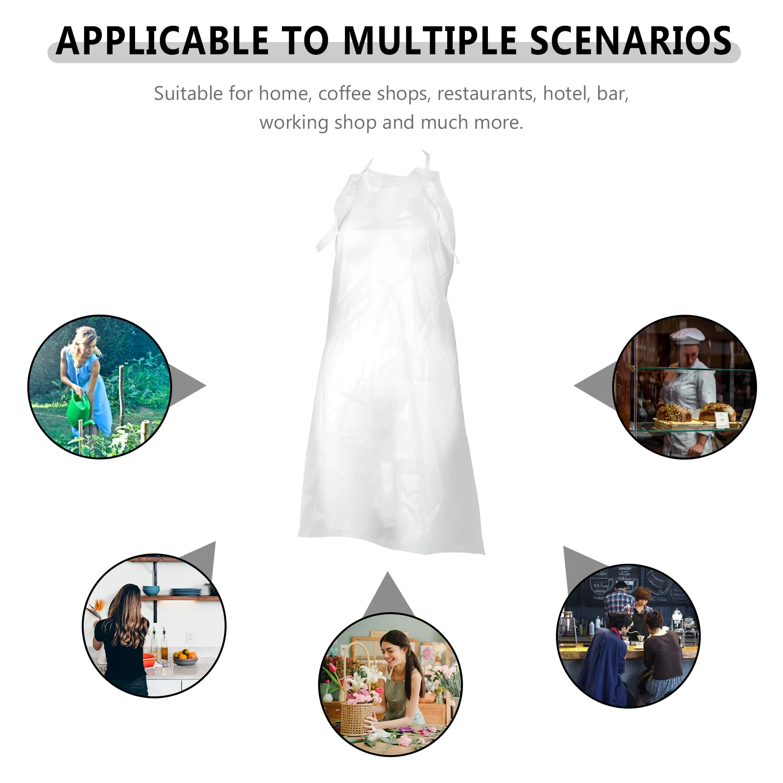 

Waterproof PVC Apron Transparent Kitchen Smock for Cooking Cleaning Long Lab Dishwasher Plastic Disposable
