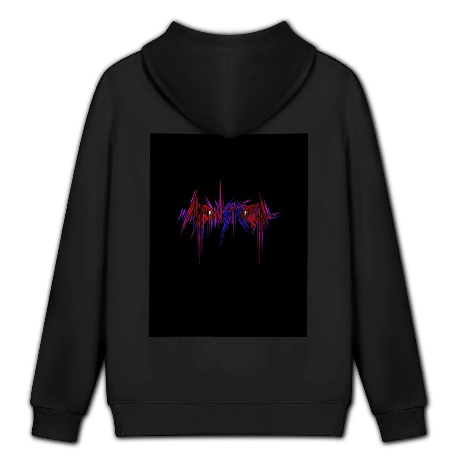 Monstrosa Metal Logo - Kolorowa bluza z kapturem męska odzież jesień odzież koreańska jesień odzież męska bluza graficzna
