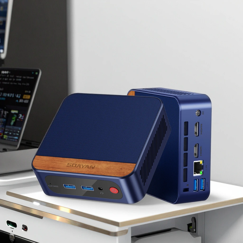 SOAYAN MN-N1 2025 كمبيوتر صغير Intel N150 جديد يعمل بنظام التشغيل Windows 11 Pro كمبيوتر صغير مباشر من المصنع مع حامل VESA للمنزل/المكتب/التعليم