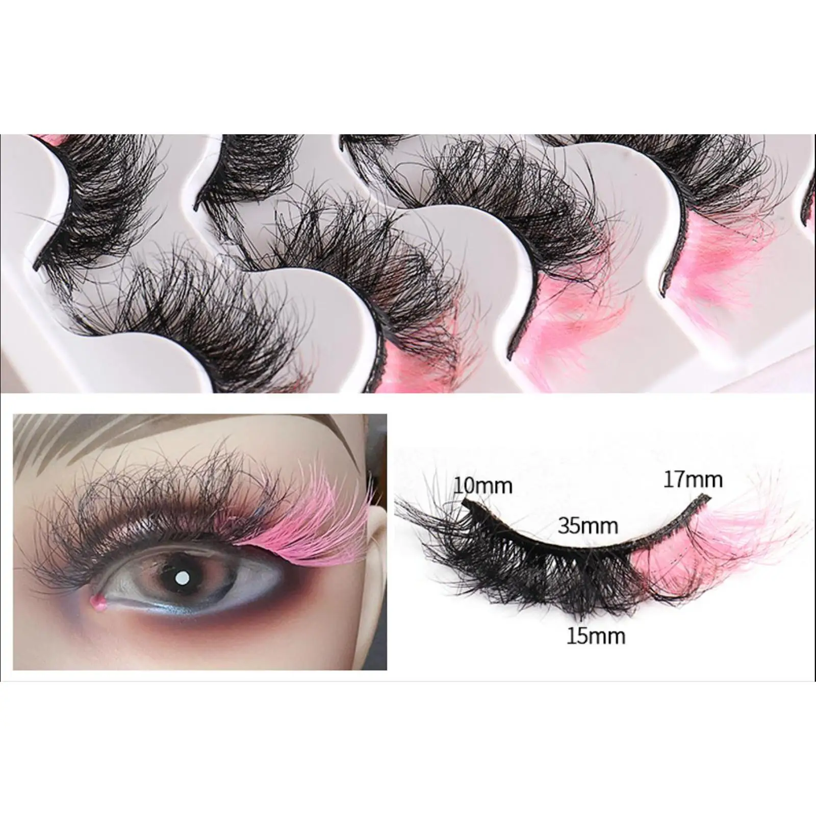 False Eyelashes Soft Dramatic Thick and Curled for Eyelash Extension Look
