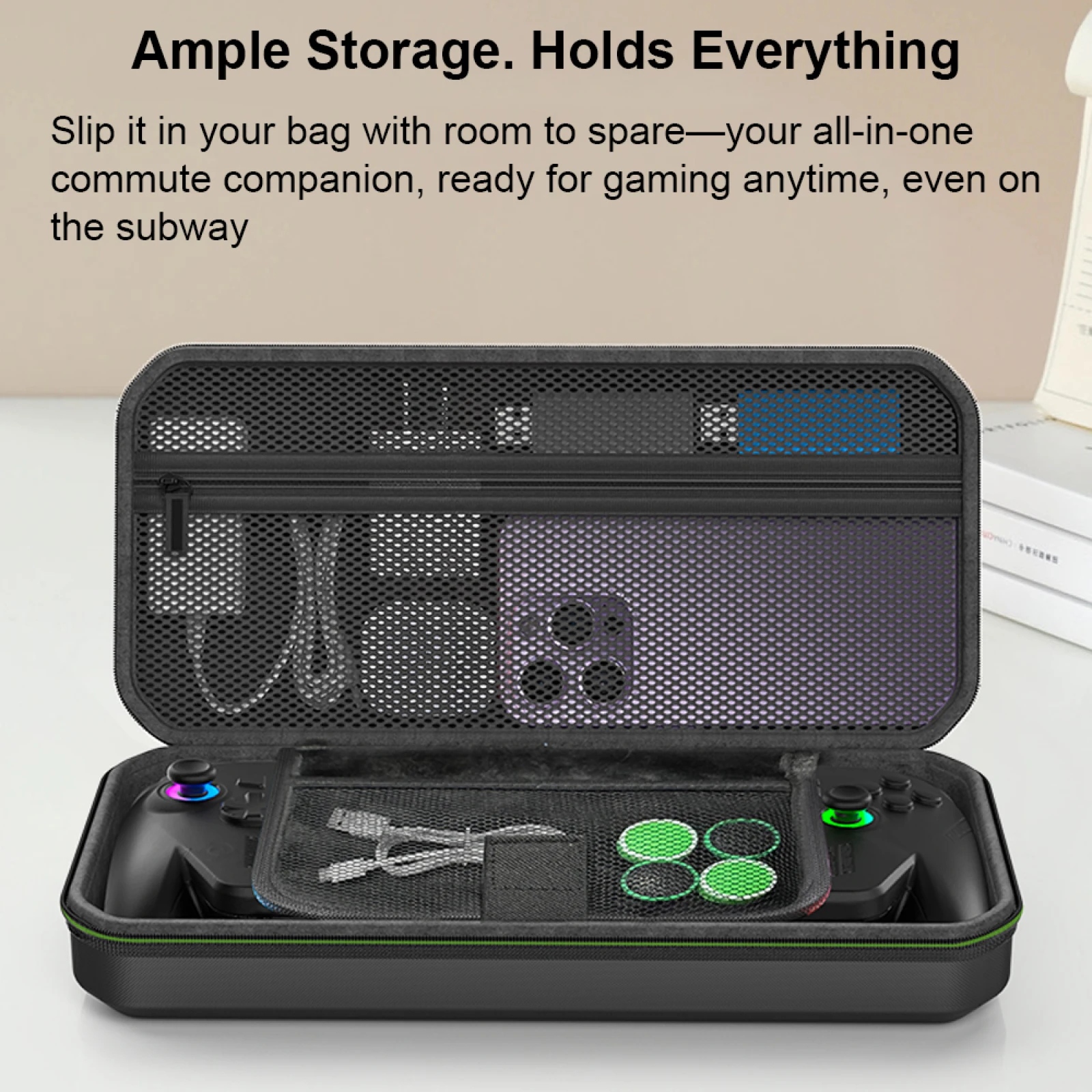 

For ROG Xbox Ally / Ally X,4 in 1 Accessories Kit ,Carrying Case Storage Bag with Screen Protector and Joystick Cap&Wipes