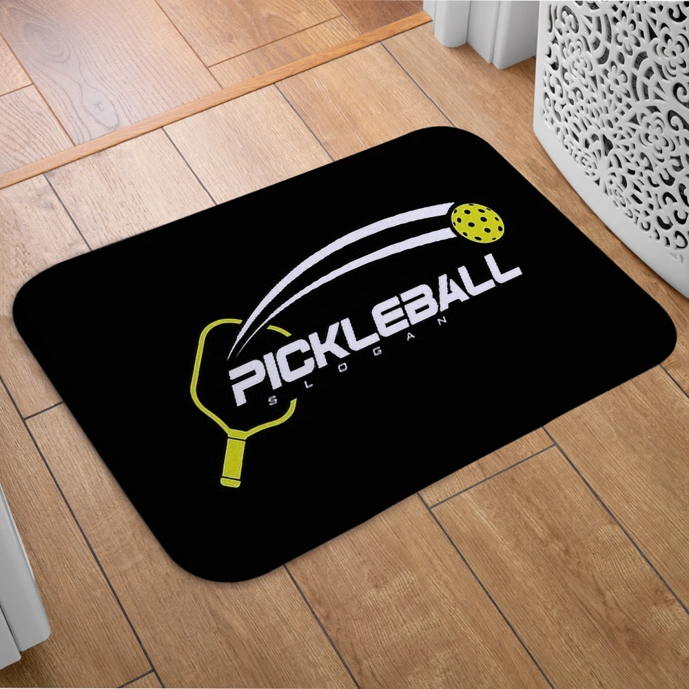 Pickleball logo Doormat Home Carpet Entrance Door Mats Modern Decor Carpet Bathroom Floor Mats ，machine washable floor mat 187