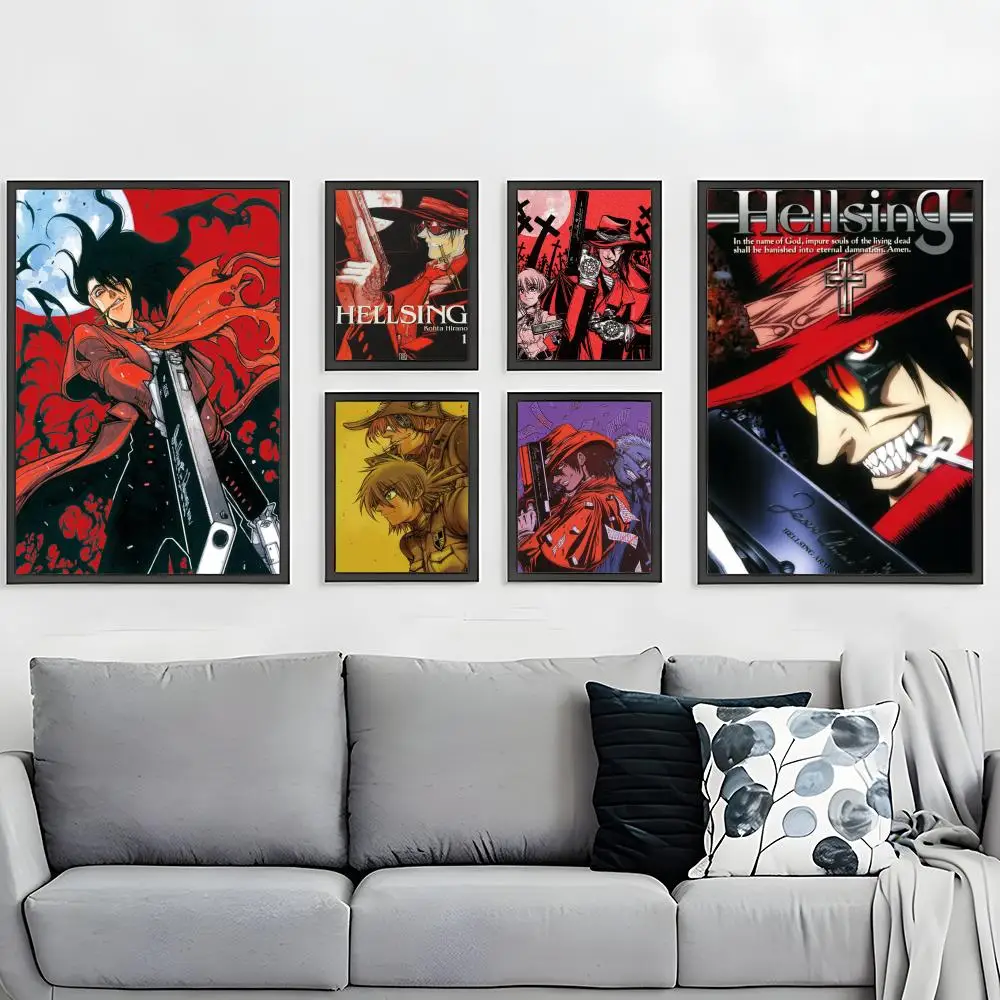 Hellsing Poster HD Waterproof Self-Adhesive Wall Art – Multi-Scene Use, Top Gift Pick