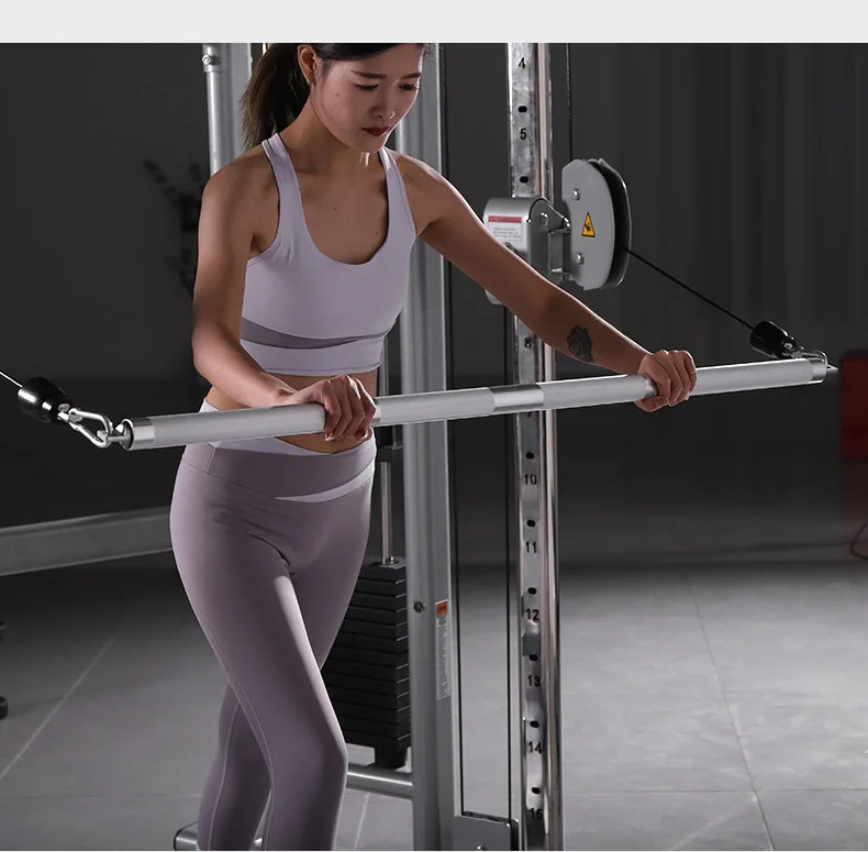 Gym 97/113/120 cm Fitness Lat Pull Down Griff Nicht-slip Gerade Grip Widerstand Bands Bar kabel Maschine Aufsätze Rudern T-bar – Detail 4