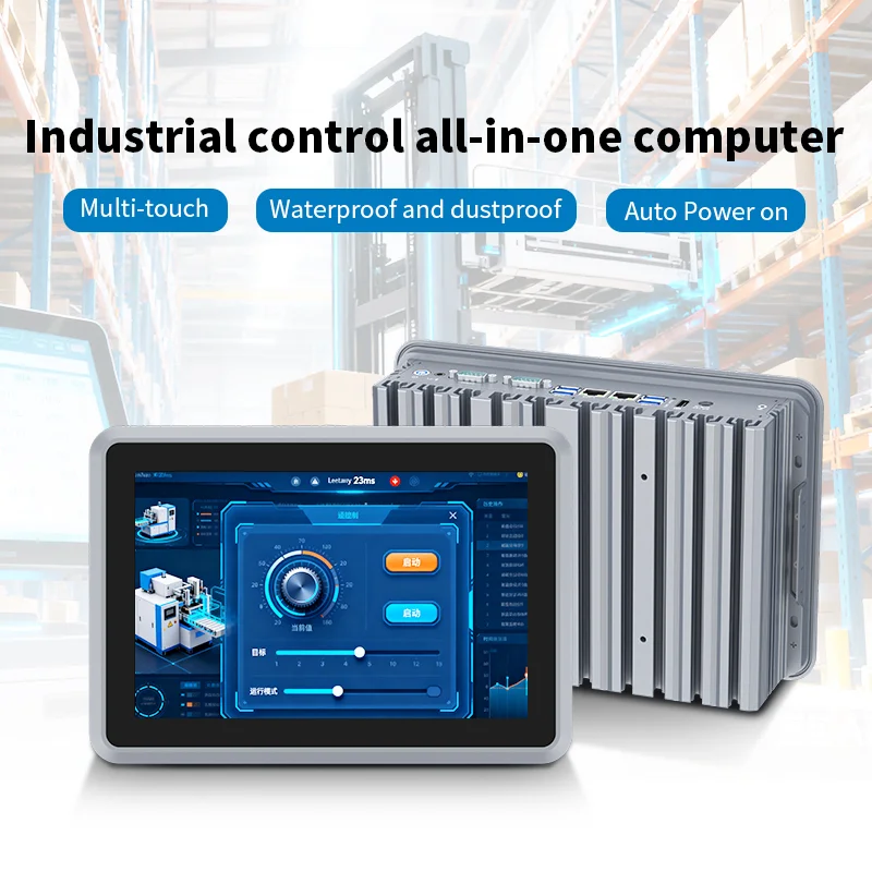 Panel PC Industrial Partaker de 12.1 Pulgadas con Pantalla Táctil Capacitiva J1900 I3 I5 I7 IP65, Doble LAN, Windows/Linux, Todo en Uno, Sin Ventilador