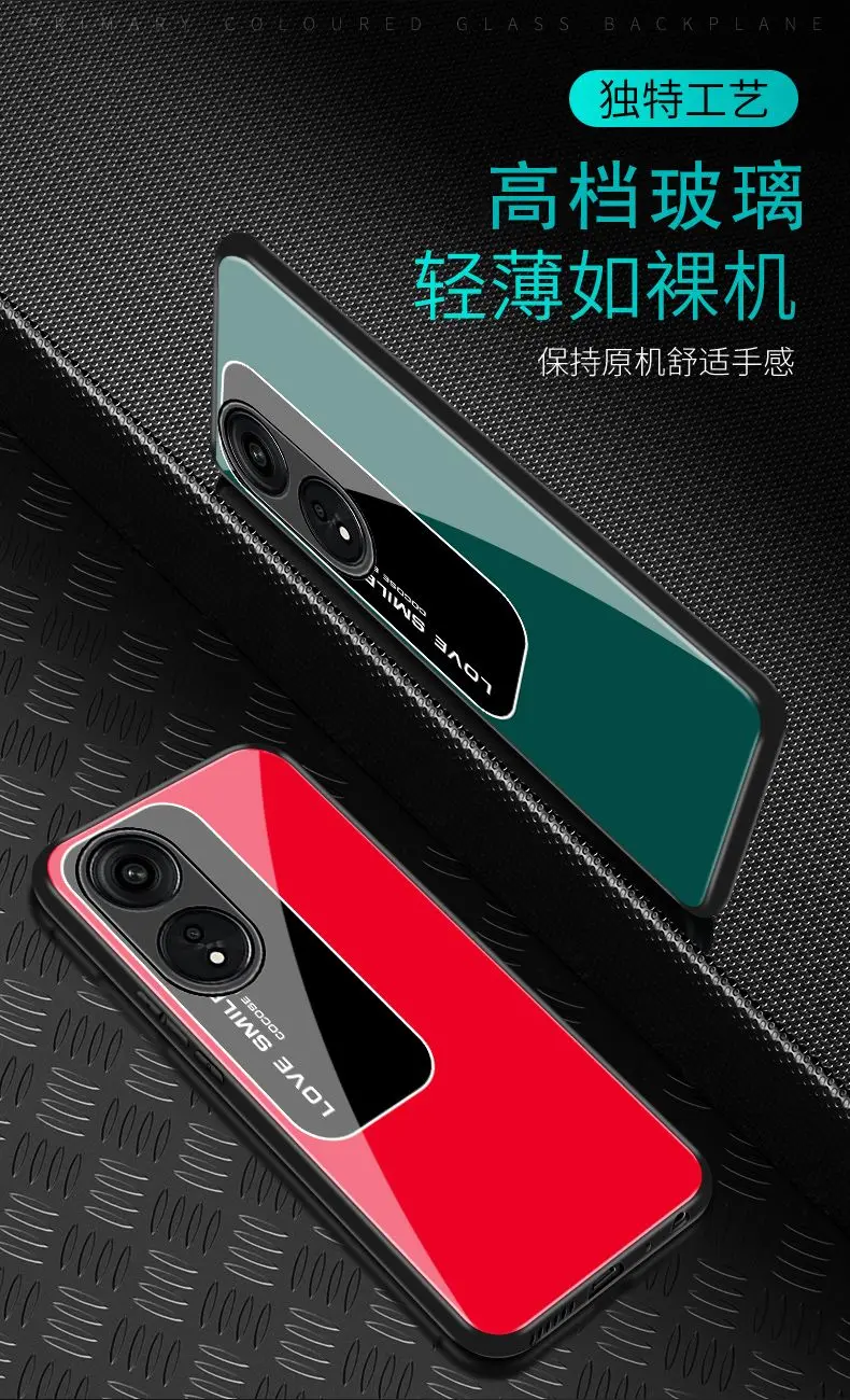 For OPPO Reno 8T 5G Case Hard Tempered glass fashion protective Back Cover Phone Cases For OPPO reno 8t 5g Full Cover Shell