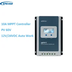 EPEVER MPPT Solar Charge Controller 10A 12 24Vdc Tracer-AN 60Voc Tracer1206AN LCD Display For Off-Grid Photovoltaic Systems