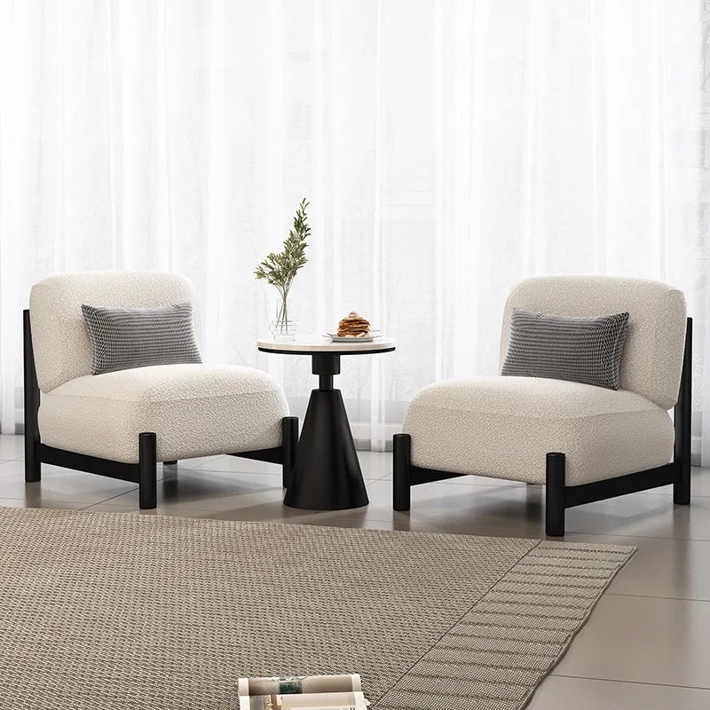 

m New small apartment bed and breakfast lounge area reception fabric sofa modern simple living room single m