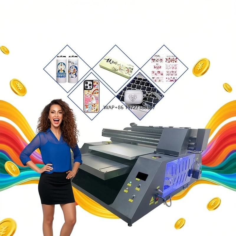 UV DTF Printer with Xp600 Dtf Inkjet Printers Uv Flatbed Roll to Roll Dtf Machine Sticker Printer
