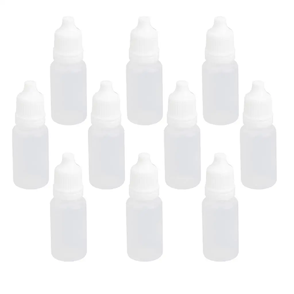 Lot10x Plastic Squeezable Dropper Bottles Graduated Refillable Solution Container for Lab Storage and Dispensing
