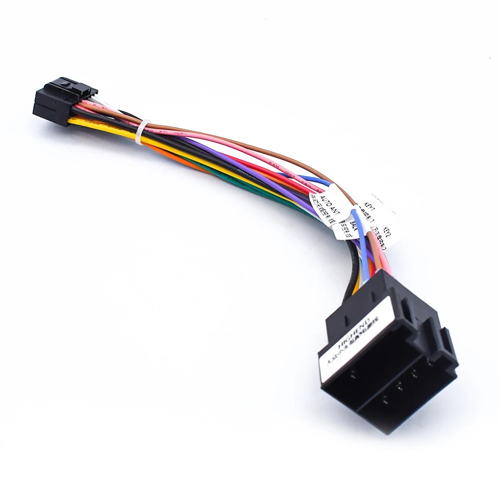 16 Pin to ISO Cable Adapter 16P Male Plug ISO Connector Wiring Harness Universal Accessories For Car Radio Android Head Unit