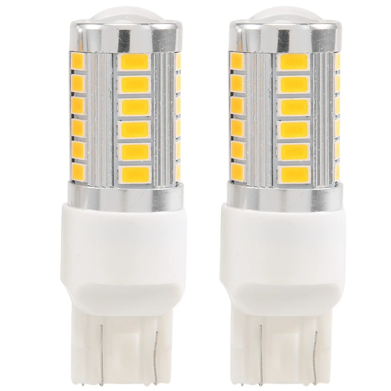 7443, T20 Led Bulbs Amber Yellow 900 Lumens Super Bright Turn Signals Light Brake Stop Parking Light Back Up Reverse Light Tail