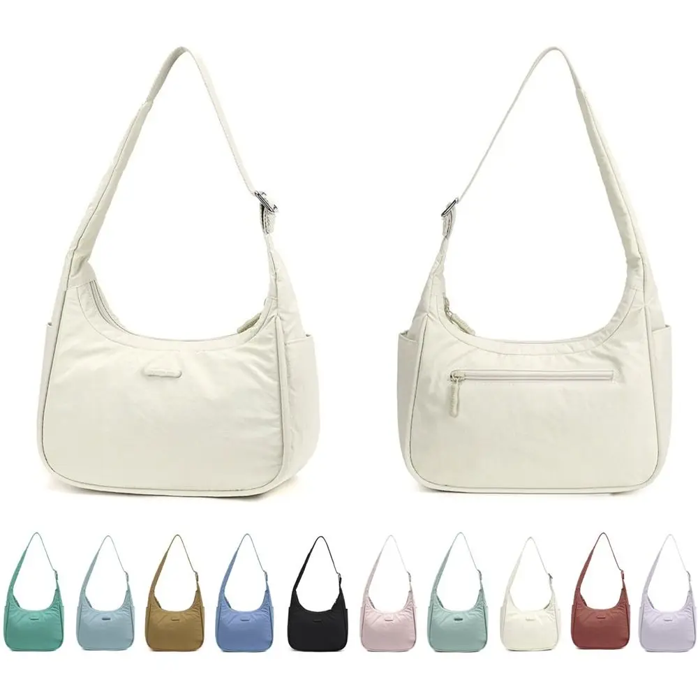 

Универсальная нейлоновая сумка через плечо, однотонная сумка-мессенджер большой вместимости, водонепроницаемая ультра-легкая сумка через плечо для женщин