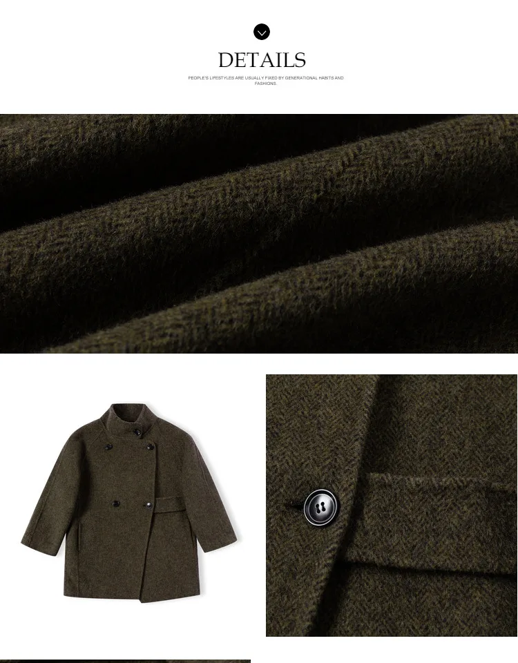 Children's Double-sided Cashmere Coat Autumn Winter Wool Coat for Boys Girls Elegant Fashionable Children's Clothing Comfortable image 6