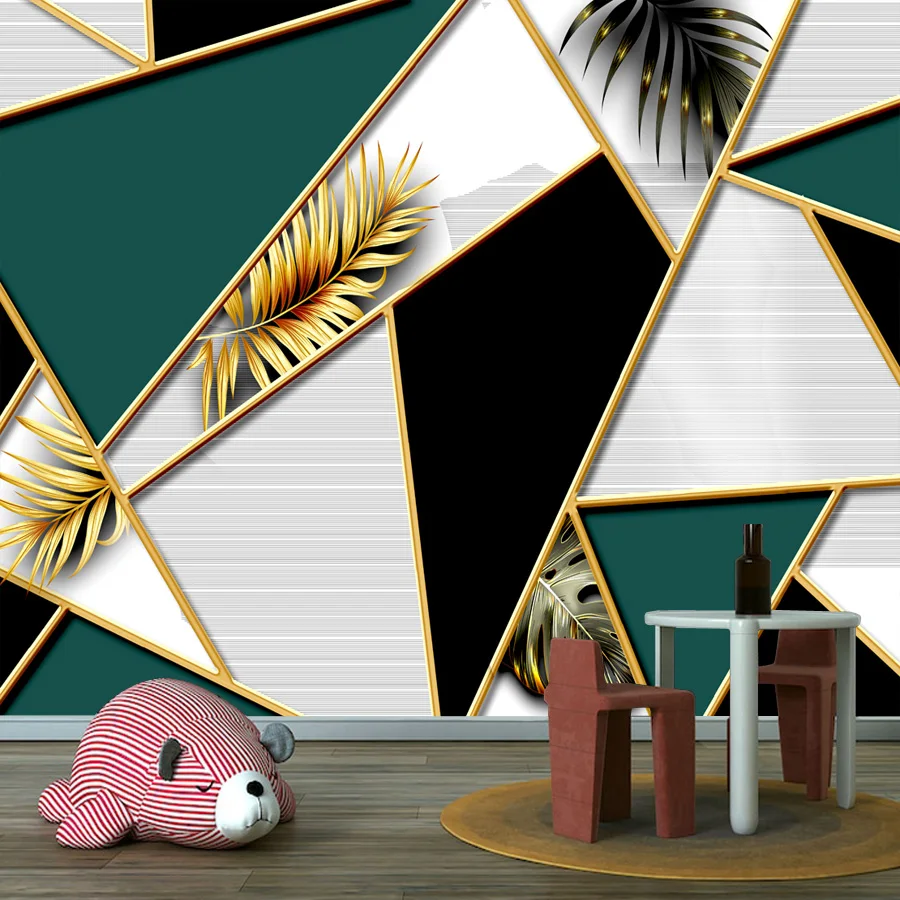 

Современные обои Peel and Stick с геометрическим цветочным рисунком, обои для домашнего декора, украшения гостиной, потолка, диван, фреска