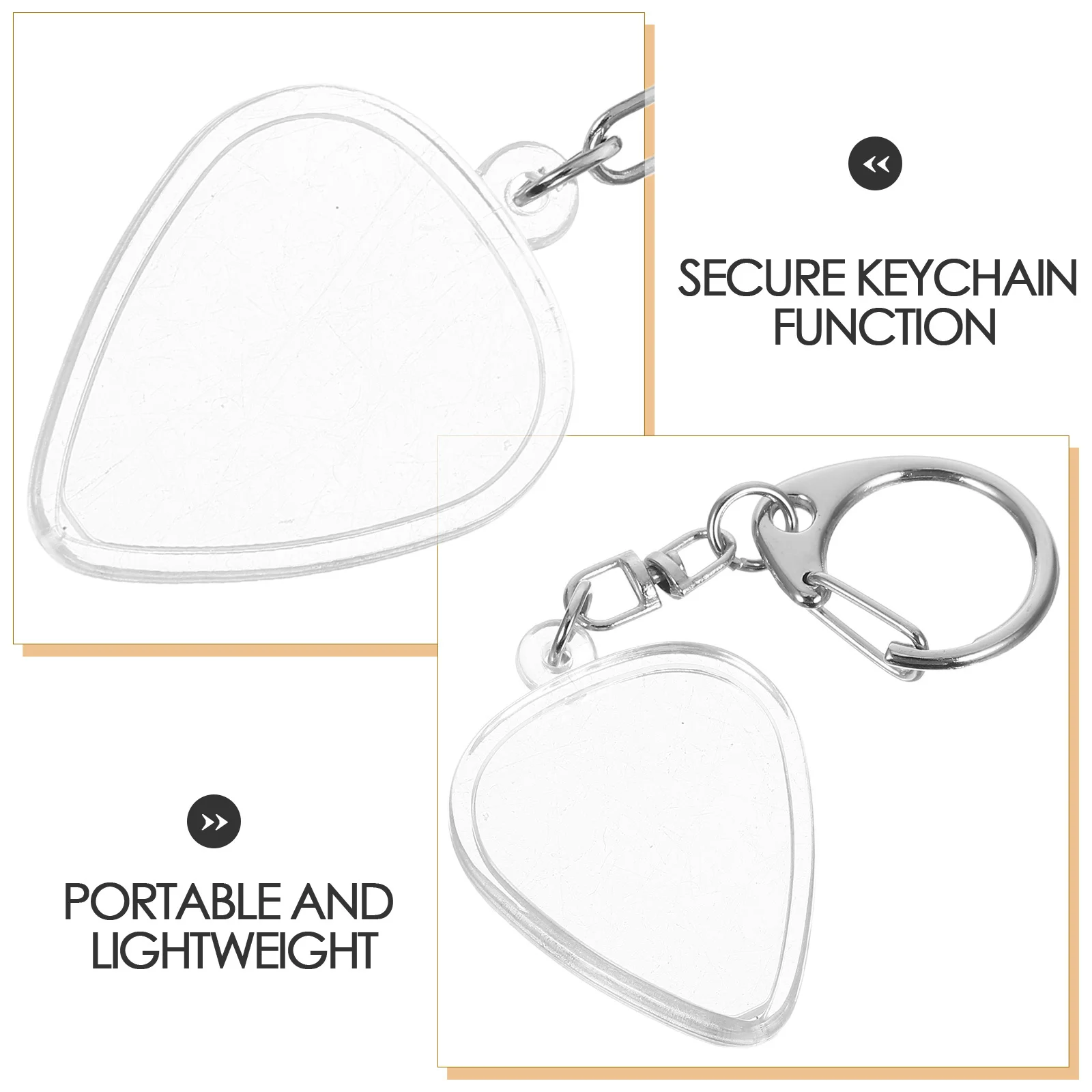 10개 헤드스톡 모양 픽 홀더 기타 키링 일렉트릭 픽 케이스 펜던트 홀더 픽홀더 키체인 포함