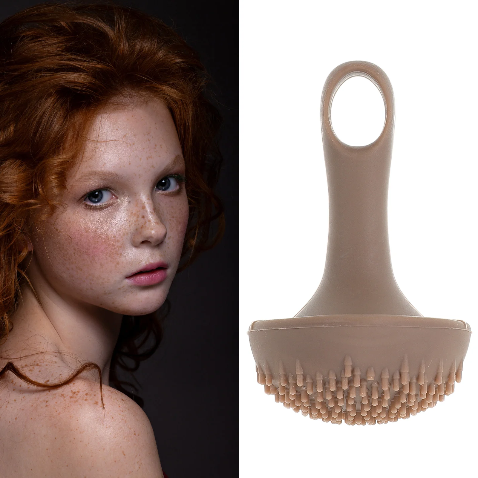 เครื่องประดับผิวหน้าลายจุดซิลิโคนสีน้ำตาล สำหรับแต่งหน้าชั่วคราว กันน้ำ ใช้เพื่อตกแต่ง