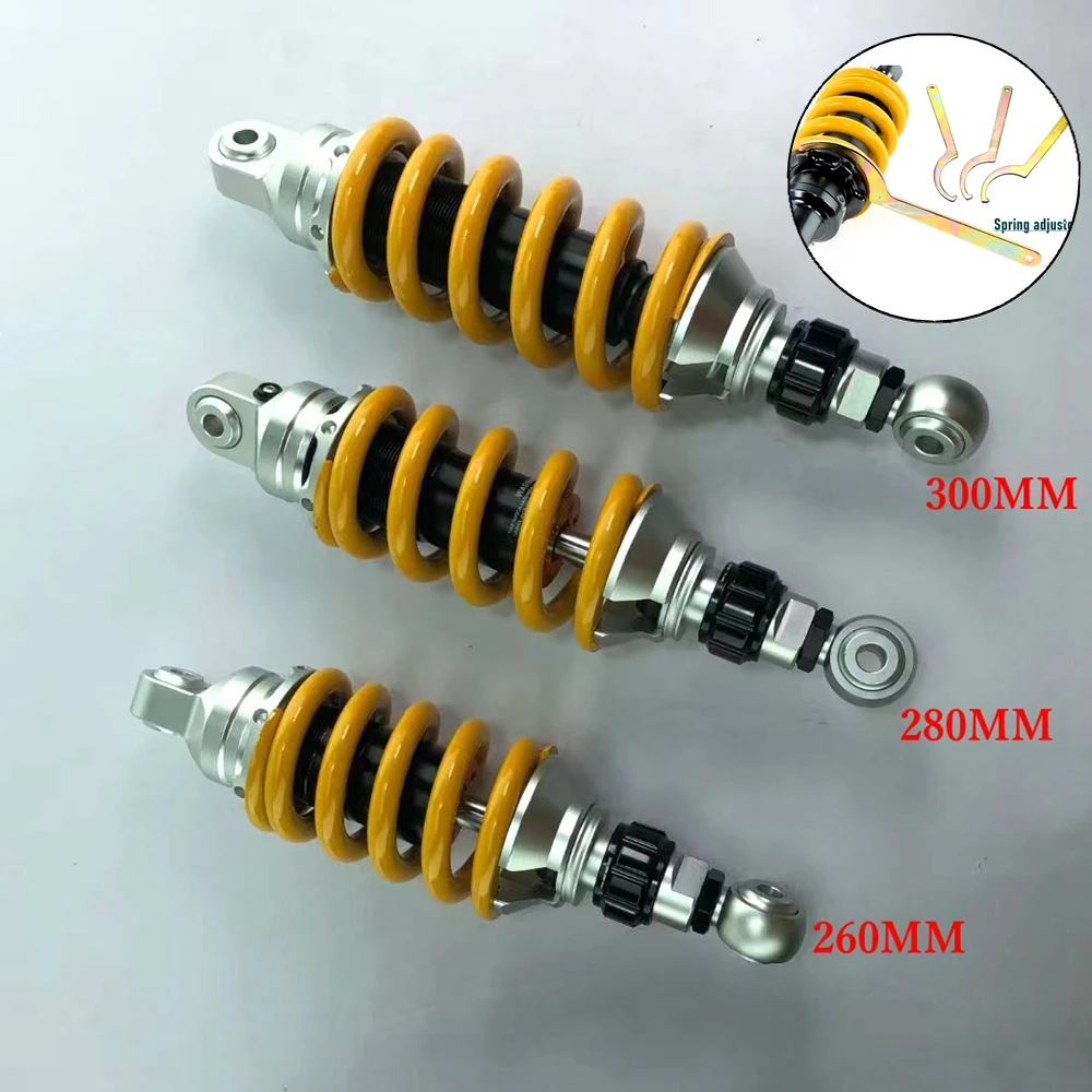 Motorcycle Universal 260mm/280mm/300mm Rear Shock Absorber Damping Adjustable For Honda MSX125 SF M3 M5 Z125 Pro Dirt Bike ATV