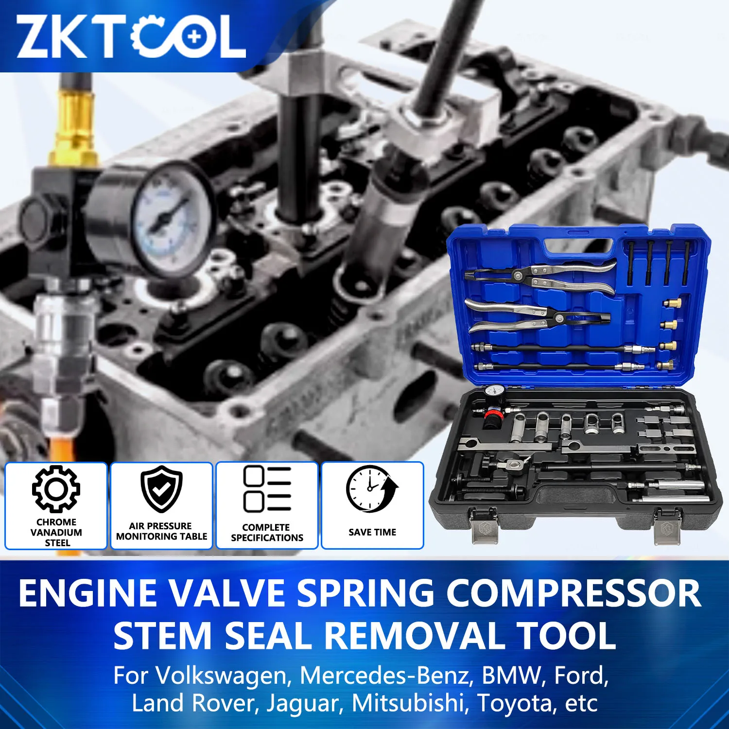 Universal engine non-disassembly cylinder head valve oil seal tool suitable for BMW, Volkswagen, Audi, Mercedes-Benz, etc.