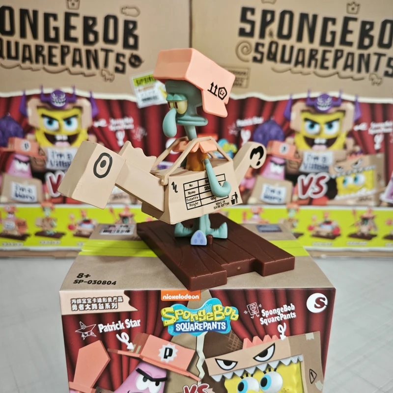 سبونجبوب سكوير صندوق أعمى باتريك ستار Squidward مخالب الشجعان المرحلة ألعاب شخصيات الحركة سطح المكتب زخرفة شخصية أنيمي