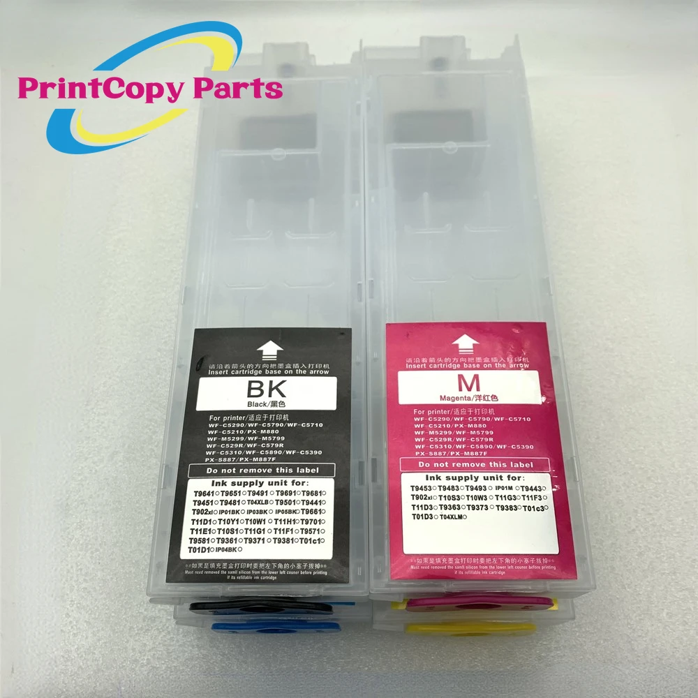 Imagem -05 - Cartucho de Tinta Recarregável para Epson Workforce Pro sem Chip Wf-c5390 Wf-c5890 Wf-c5810 Wf-c5310 1set