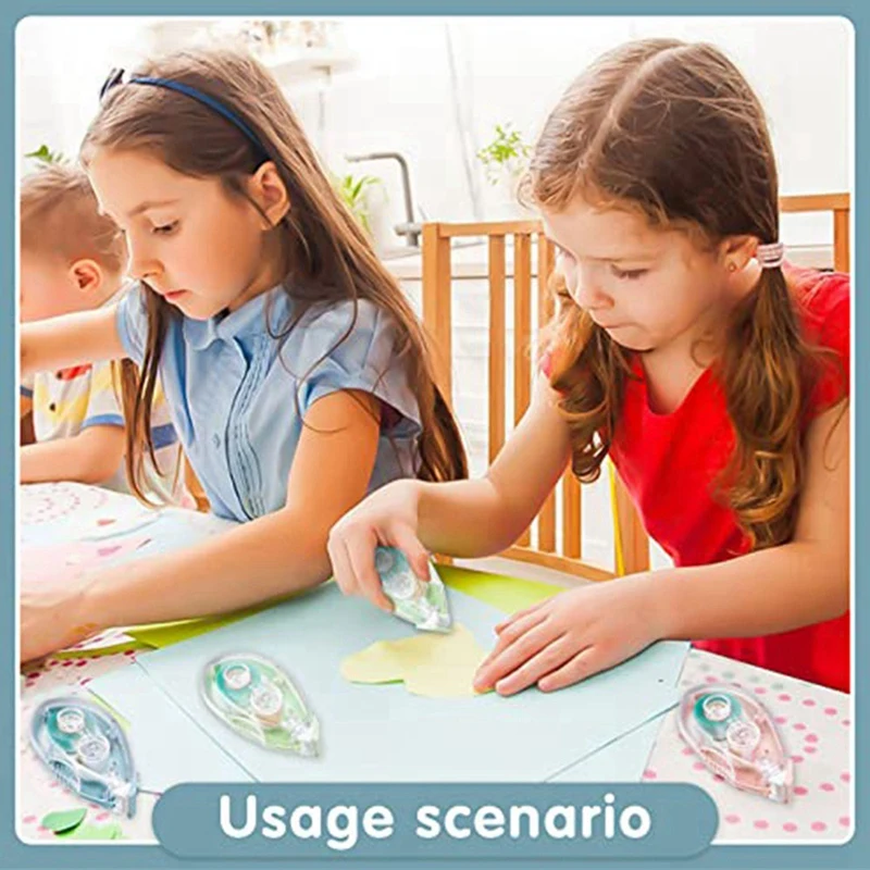 12 حزمة شريط مزدوج الجوانب الأسطوانة 3 ألوان سجل القصاصات شريط لاصق الأسطوانة الشريط لعداء الشريط سكرابوكينغ