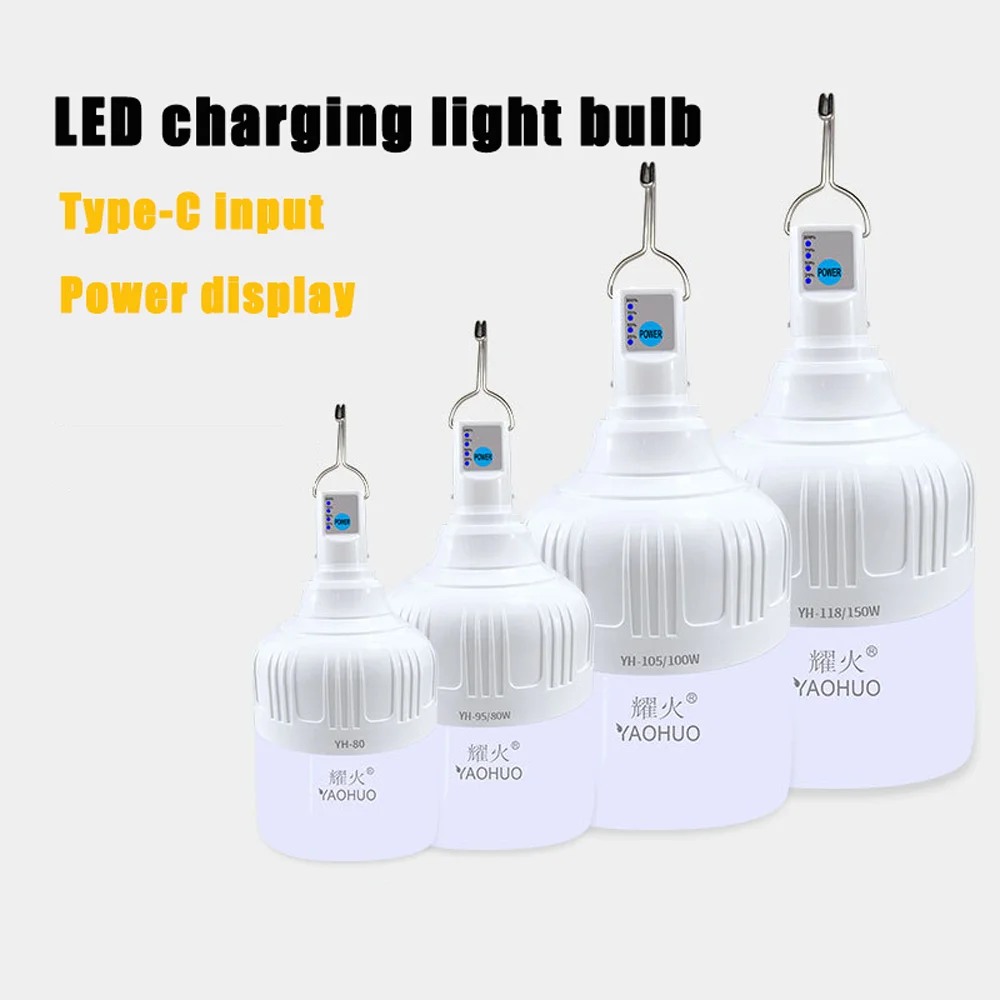 Ampoule de chargement LED USB d'extérieur, lampe de bureau d'urgence pour Camping, travail de réparation, Solution d'éclairage légère et Portable