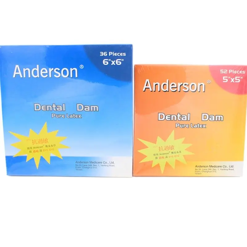 Dental 1 box Dam Pure Latex Sheet Dentistry Natural Latex Rubber Barrier Dams 5*5/6*6 Inch Dental Materials Supplies