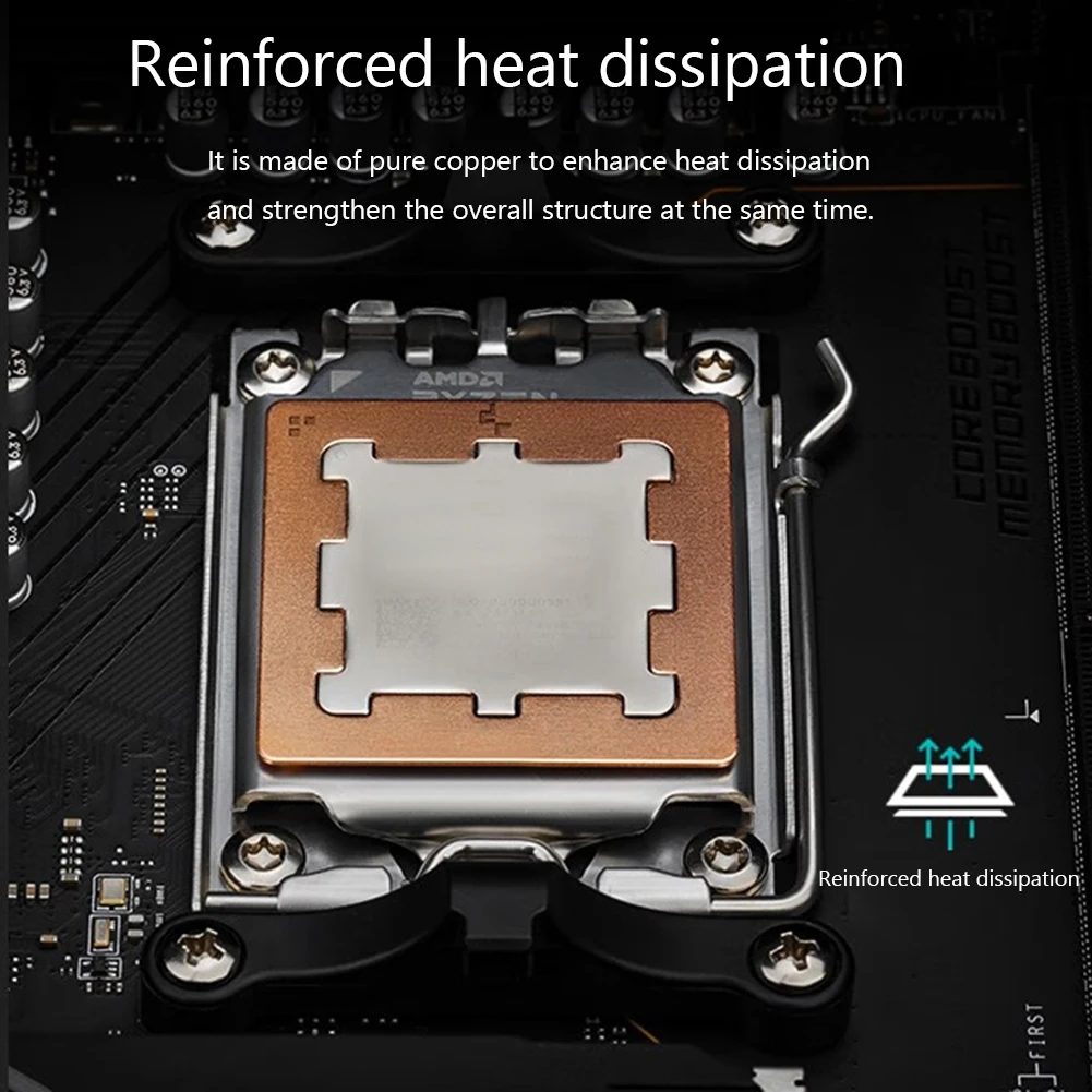 AM5 CPU Contact Frame for AMD AM5 7950X 7900X 7700X 7600X CPU Heat Sink Sheet Pure Copper CPU Cooler Thermal Conductive Patch