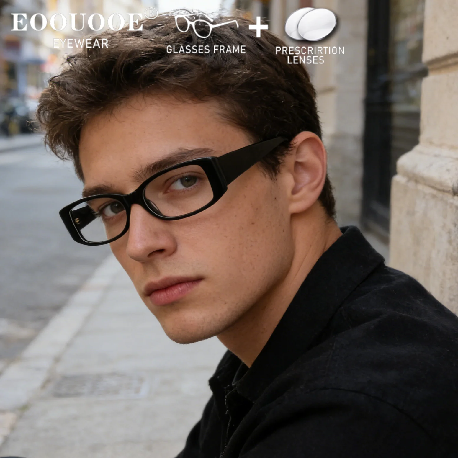 

Handmade Square Glasses Acetate Prescription Myopia Lenses Optical Eyewear Customiz Anti Blue Light Men Women Eyeglasses