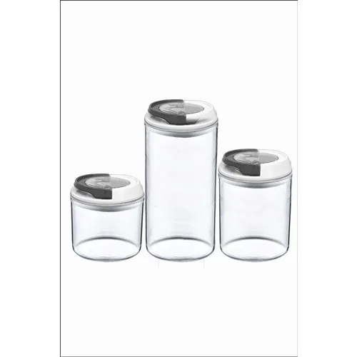 Kitchen Love 3 Size Vacuum Cover Lux Acrylic Cylinder Supplies Storage Jar 10x14x24 cm. Diameter: 9 cm.