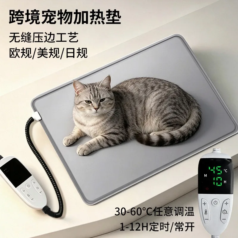 Waterproof Thermostatic Pet Heating Pad EU US JP Plug Safe Constant‑Temperature Heated Mat for Dog Cat Pets