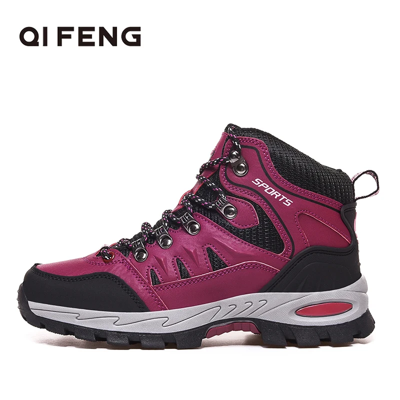 2025 Winter Pro-Mountain Outdoor Hiking Shoes Men & Women Add Fur Hiking Boots Snow Walking Warm Training Trekking Footwear Boys