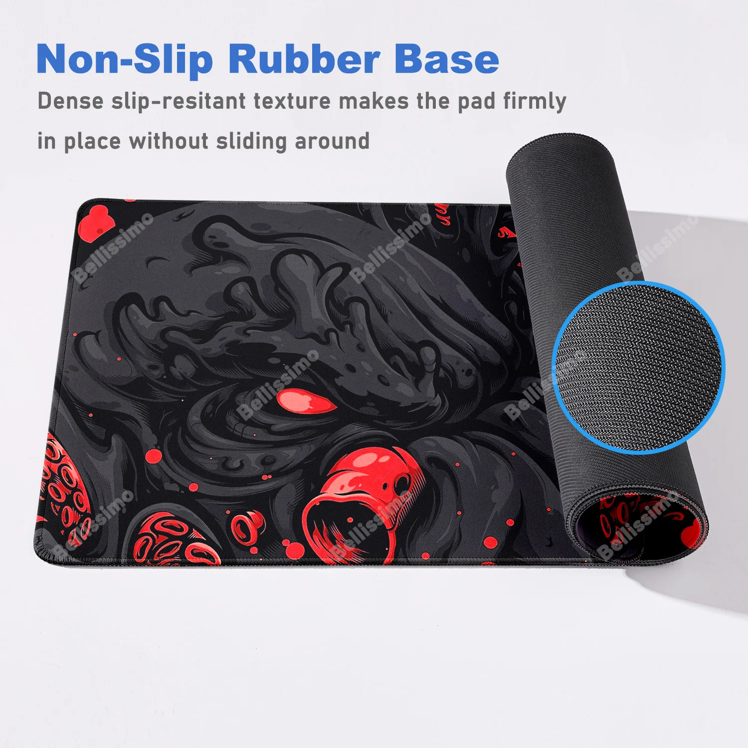 لوحة ماوس أنيمي الأخطبوط الوحش كبيرة الحجم لوحة مفاتيح الألعاب حصير مكتبي لطاولة الكمبيوتر حصيرة ألعاب ملحقات مكتبية ممتدة لوحة ماوس