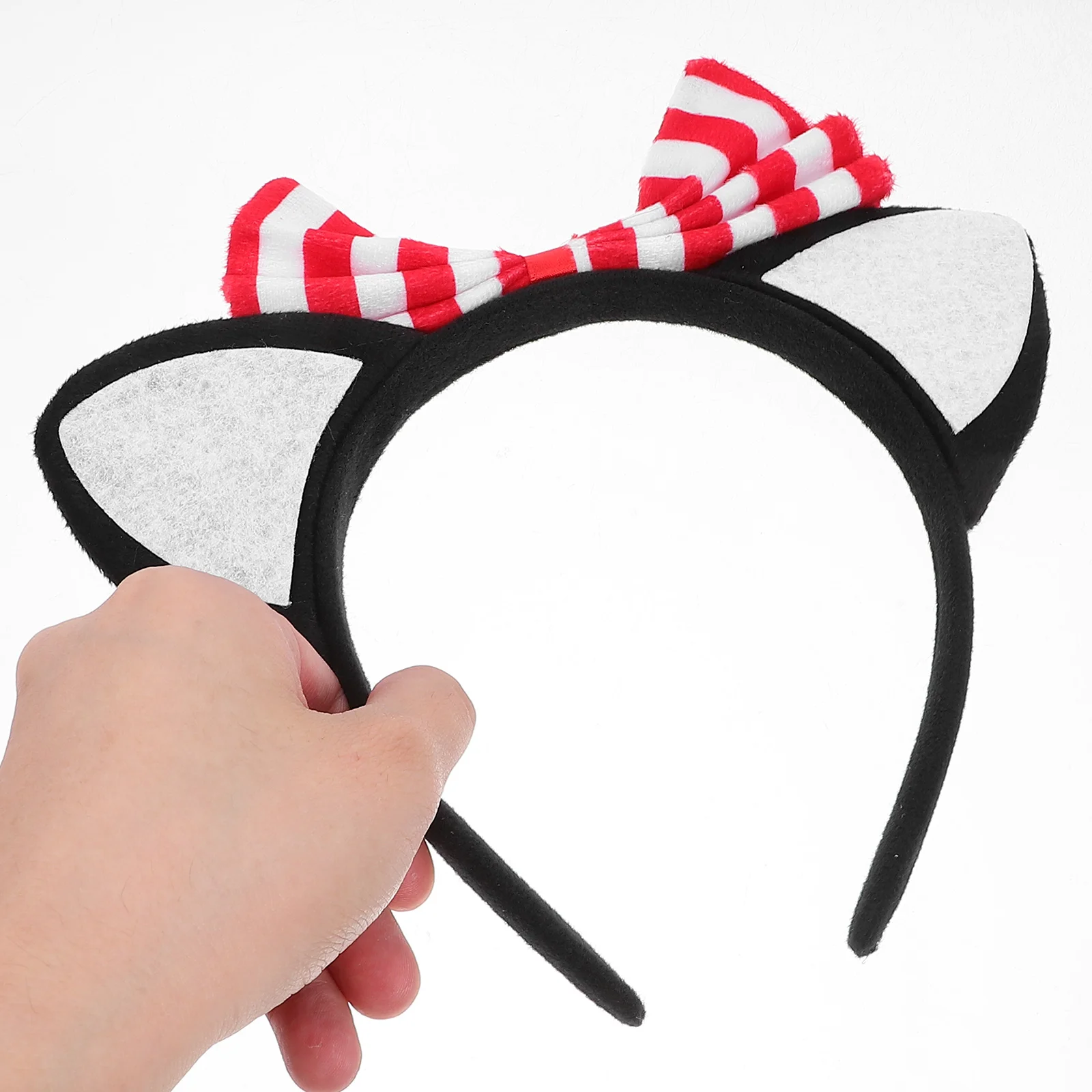 

Black Cat Ear Headband Soft Bowtie Tail Set Kids Halloween Party Cosplay Animal Costume Stage Dance Prop Accessories