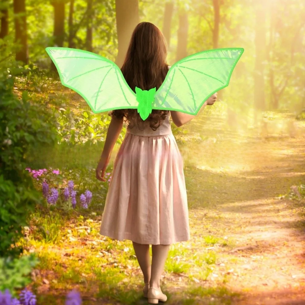 Creative Large Bat Wing Cosplay Props Sparkle Cosplay Wing Dance Show Organza Cosplay Costumes Halloween