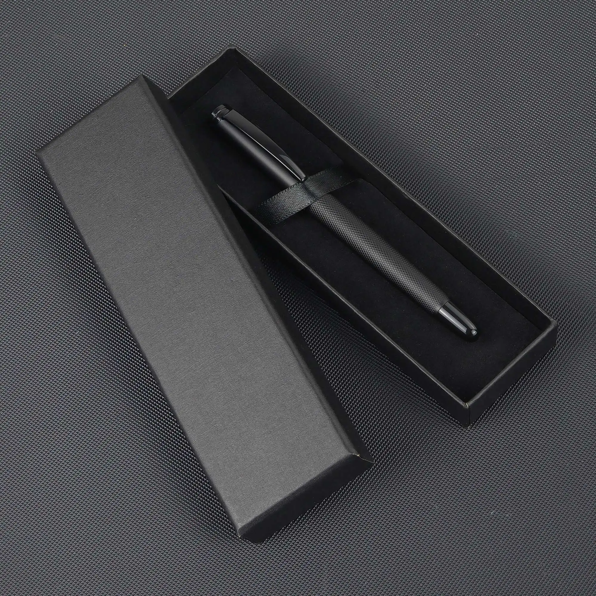 1PC with Box Premium Black Steel Pen - Smooth Writing, Metal Body High End Design and Excellent Craftsmanship, Not Included Ink