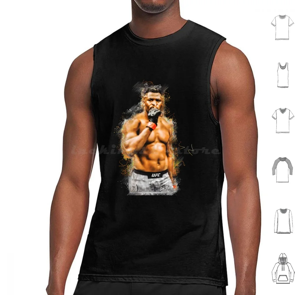Francis Zavier Ngannou Tank Tops Print Cotton Francis Zavier Ngannou