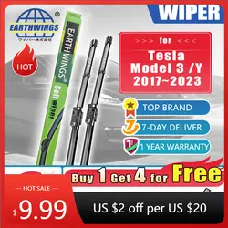 For Tesla Model 3 Y 2017 2018 2019 2020 2021 2022 2023 Front Wiper Blades Brushes Cleaning Windshield Windscreen Car Accessories