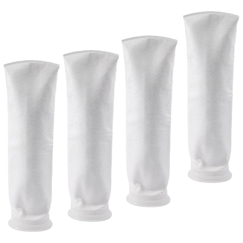 4 Packs Of Filter Socks, 200 Micrometres, For Fish Tank/Saline Aquarium, Pond, For Sump/Overflow