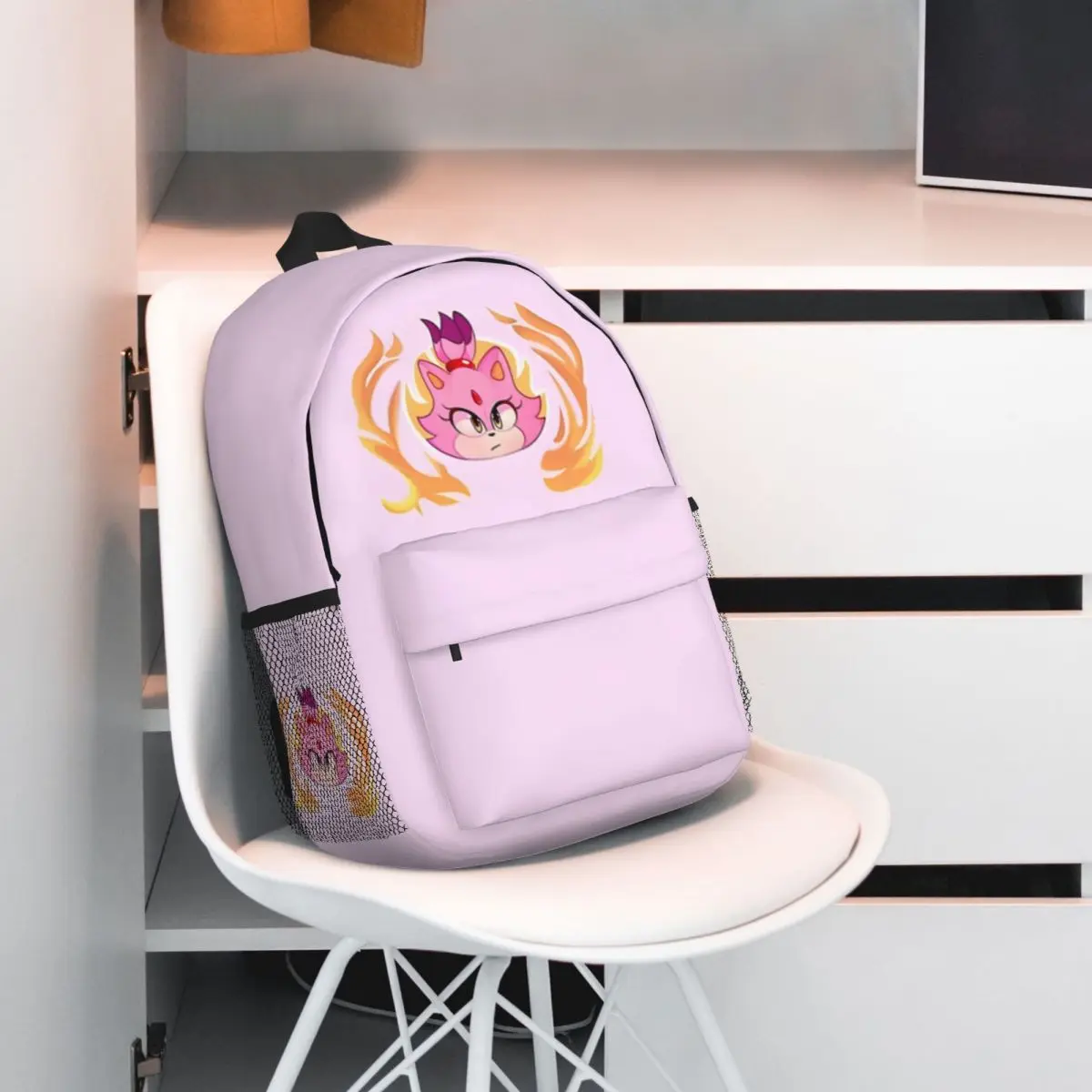 Blaze the Cat - Chibi Design für Mädchen Jungen große Kapazität Studenten rucksack leichte wasserdichte Rucksack 15 Zoll