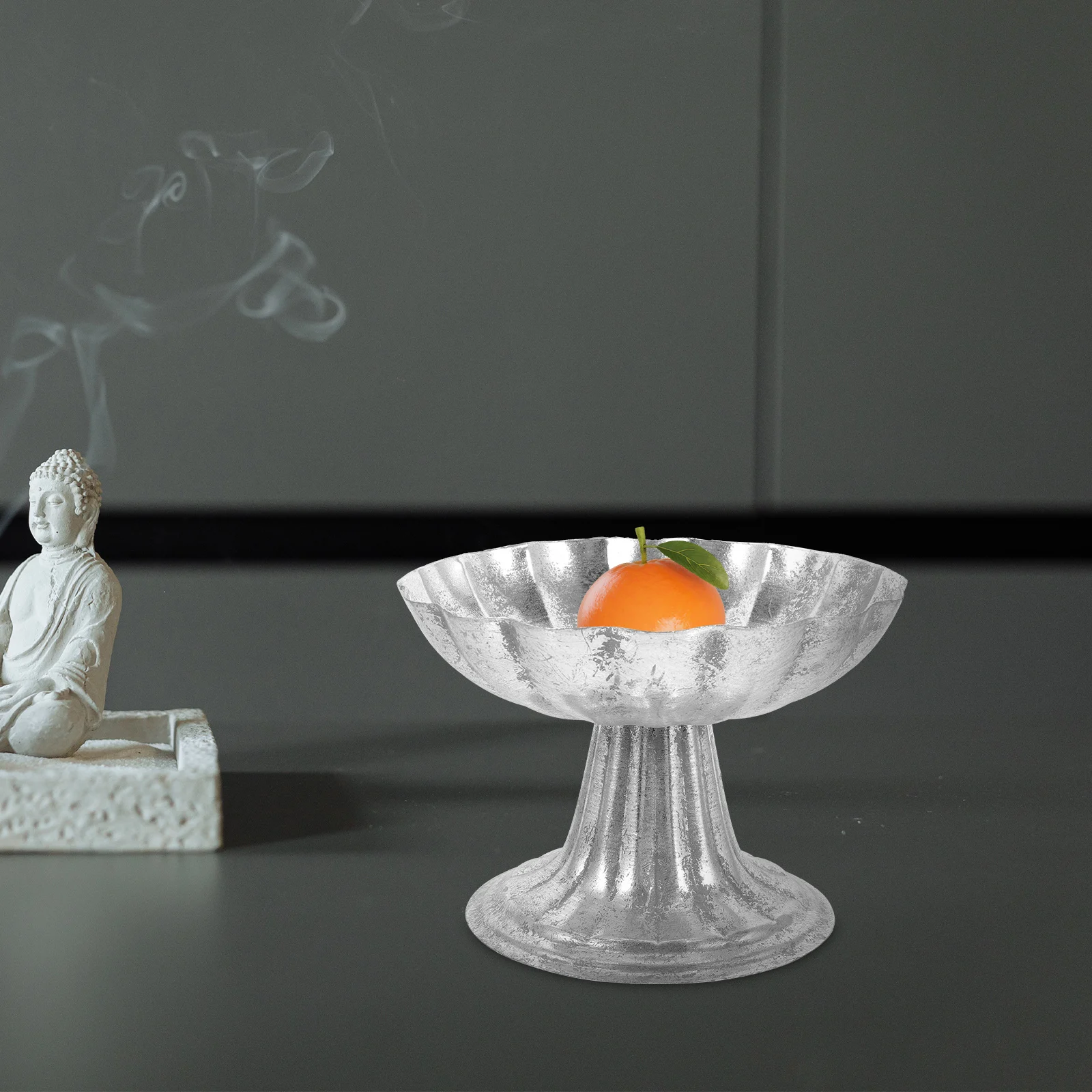 

Iron Buddha Tray 17x12x13cm Golden for Cake Nuts Candies Snacks Toys Cookies Food Storage Jewelry Display Coffee
